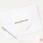 Daily Planet Logo Classic Round Sticker