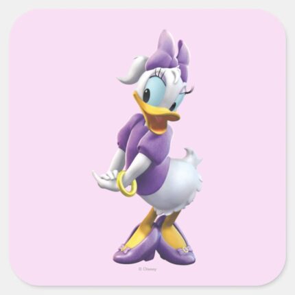 Daisy Duck Clubhouse Cute Square Sticker