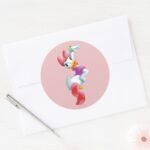 Daisy Duck Dancing Classic Round Sticker