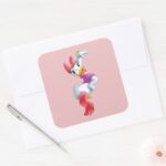 Daisy Duck Dancing Square Sticker