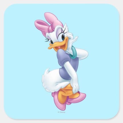 Daisy Duck Flirting Square Sticker