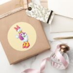 Daisy Duck Surprised Classic Round Sticker