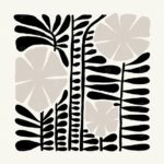 Dark Flowers Abstract Art Poster