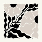 Dark Flowers Abstract Art Print Poster