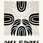 Dark Flowers Seamless Pattern Poster
