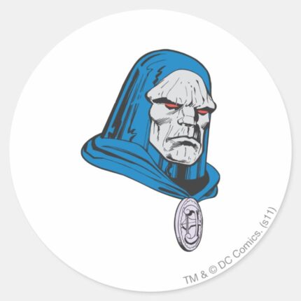 Darkseid Head Shot Classic Round Sticker