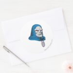 Darkseid Head Shot Classic Round Sticker
