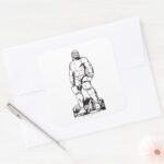 Darkseid Outline Square Sticker