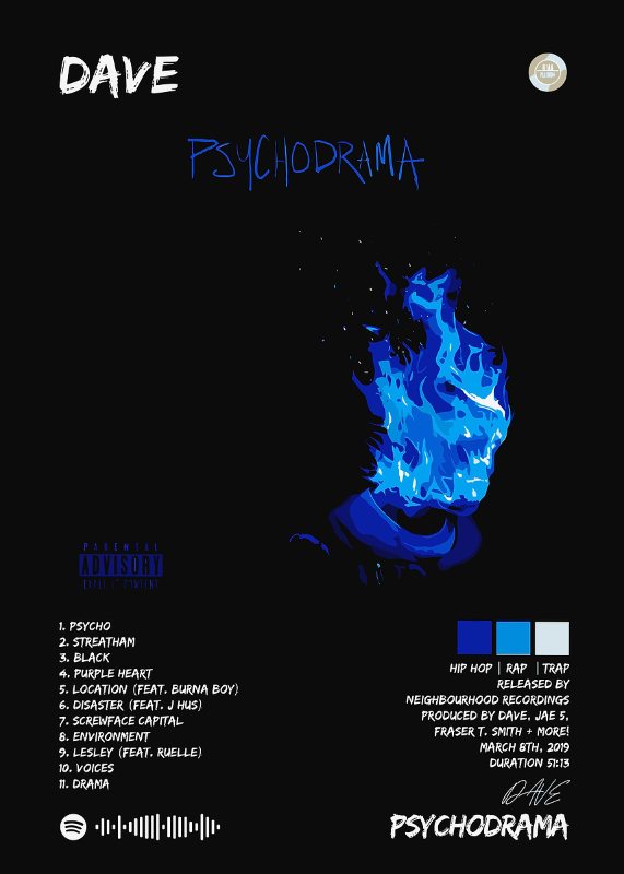 Dave Psychodrama Music Poster