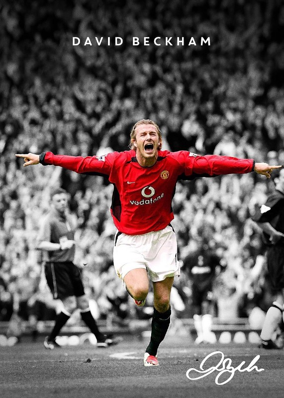 David Beckham Football Poster