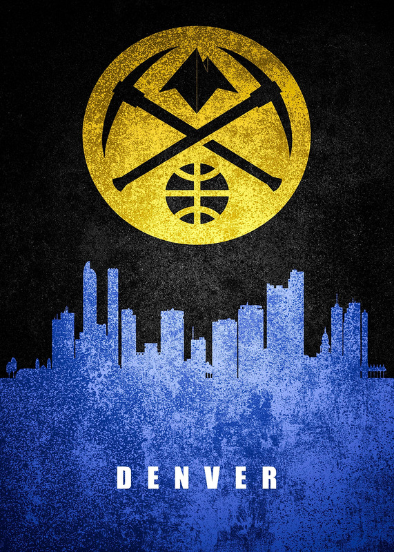 Denver City Skyline Poster