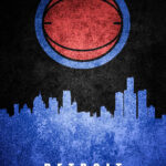 Detroit City Skyline Poster