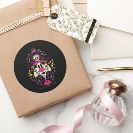 Dia De Los Muertos TWEETY™ SYLVESTER™ Classic Round Sticker