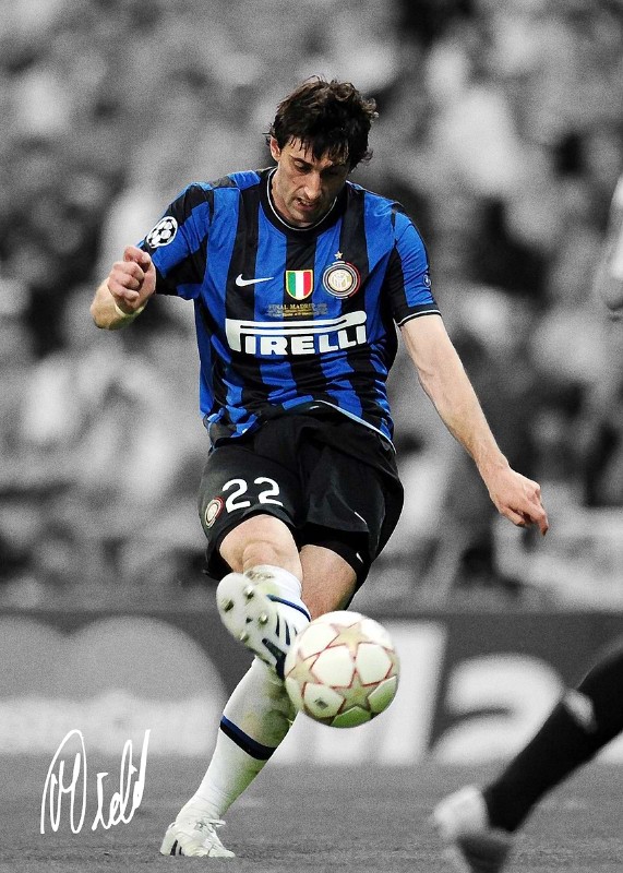 Diego Milito Football Poster