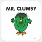 Disheveled Mr. Clumsy Square Sticker