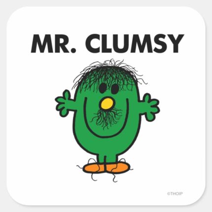 Disheveled Mr. Clumsy Square Sticker