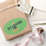 Disintegrated DAFFY DUCK™ Duck Season Oval Sticker