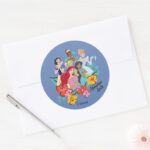 Disney Princess Adventure Gals Classic Round Sticker