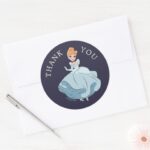 Disney Princess Cinderella L Girls Birthday Classic Round Sticker