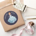 Disney Princess Cinderella L Girls Birthday Classic Round Sticker