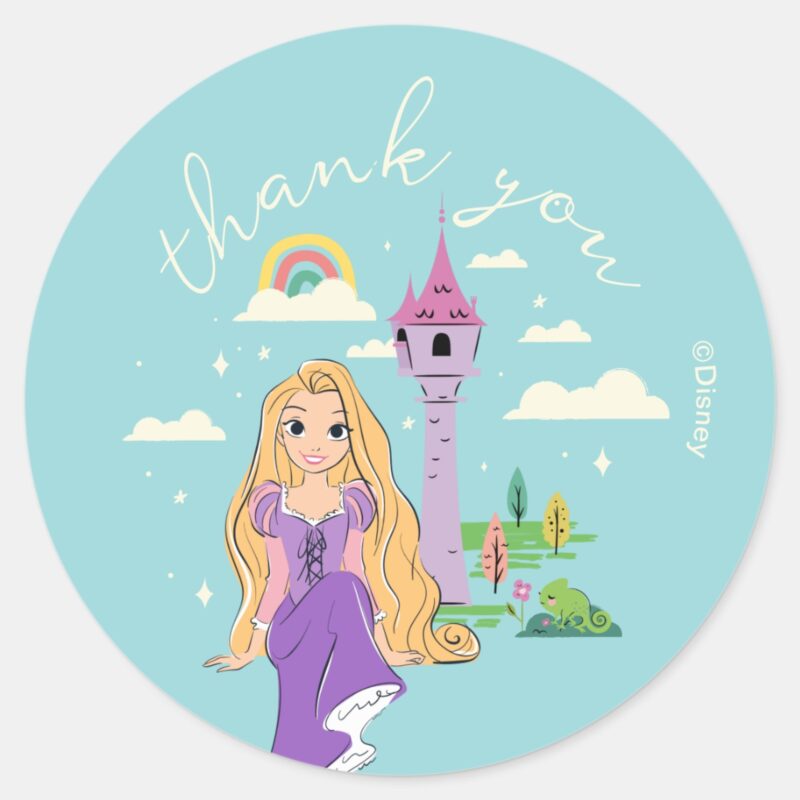 Disney Princess Rapunzel Classic Round Sticker Disney Princess Rapunzel Classic Round Sticker