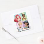 Disney Princess Imagine Create Explore Square Sticker