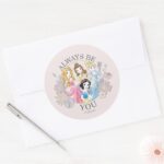 Disney Princess Always Be You Classic Round Sticker