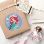 Disney Princess Ariel The Ocean Animals Classic Round Sticker