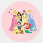 Disney Princess Birds And Animals Classic Round Sticker