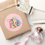 Disney Princess Birds And Animals Classic Round Sticker