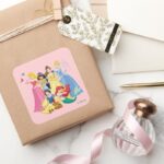 Disney Princess Birds And Animals Square Sticker