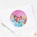 Disney Princess Birthday Classic Round Sticker