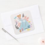 Disney Princess Cinderella The Animals Square Sticker