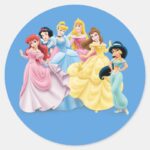 Disney Princess Dressed To Impress Classic Round Sticker