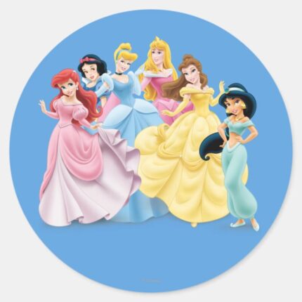 Disney Princess Dressed To Impress Classic Round Sticker