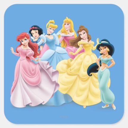Disney Princess Dressed To Impress Square Sticker