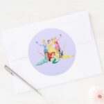 Disney Princess Hands Up With Birds Classic Round Sticker