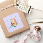 Disney Princess Hands Up With Birds Square Sticker