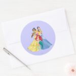 Disney Princess Holding Hand To Face Classic Round Sticker