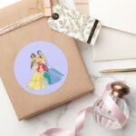 Disney Princess Holding Hand To Face Classic Round Sticker