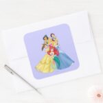Disney Princess Holding Hand To Face Square Sticker