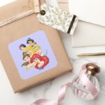 Disney Princess Princesses Portraits Square Sticker