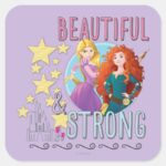 Disney Princess Rapunzel And Merida Square Sticker