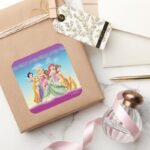 Disney Princess Tiana Featured Center Square Sticker