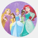 Disney Princesses Fearless Is Fierce Classic Round Sticker