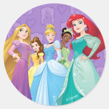 Disney Princesses Fearless Is Fierce Classic Round Sticker