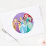 Disney Princesses Fearless Is Fierce Classic Round Sticker