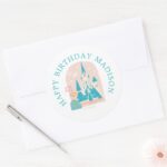 Disneys Frozen Arendelle Castle Girls Birthday Classic Round Sticker