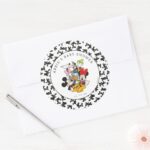 Disneys Mickey And Friends Baby Shower Classic Round Sticker