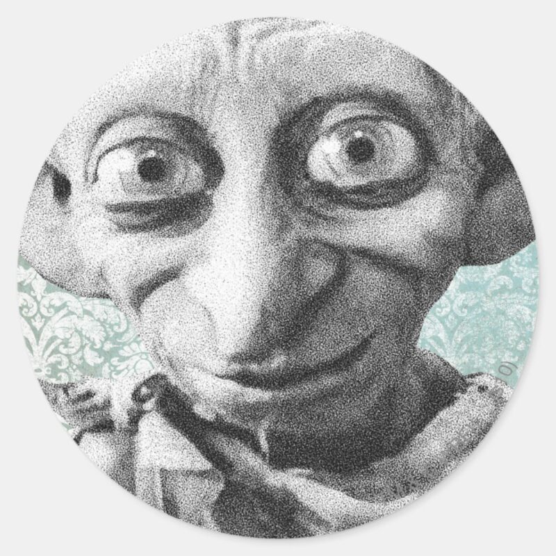 Dobby 4 Classic Round Sticker Dobby 4 Classic Round Sticker